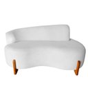 Ver imagem 4 de Namoradeira Sofá 2 Lugares Feijão Plaza Orgânica Boucle Prata Luxo