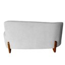 Ver imagem 3 de Namoradeira Sofá 2 Lugares Feijão Plaza Orgânica Boucle Prata Luxo