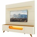 Ver imagem 2 de Royal 220 Painel + Nobre 210 Rack C/pés Madeira [conjunto] Cor:off White e Naturale