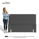 Ver imagem 6 de Cabeceira e Calçadeira Báu Queen Size Atena 160cm Capitonê Suede Cinza - Desk Design