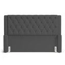 Ver mais imagens de Cabeceira e Calçadeira Báu Queen Size Atena 160cm Capitonê Suede Cinza - Desk Design