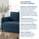 Ver mais imagens de Sofá 2 Lugares Veludo Azul Orquídea 138cm CabeCasa MadeiraOriginals