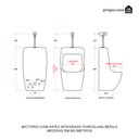 Ver mais imagens de Mictorio com Sifão Integrado Berilo Pingoo.casa - Branco