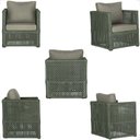 Ver imagem 5 de Mesa e 3 Poltronas Madri Corda Náutica Estofado 8 Trama Verde