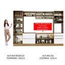Ver imagem 6 de Armário de Cozinha Completa 320cm Rustic Branco Veludo Lux Madesa 01