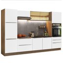 Ver imagem 3 de Armário de Cozinha Completa 320cm Rustic Branco Veludo Lux Madesa 01