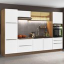 Ver imagem 1 de Armário de Cozinha Completa 320cm Rustic Branco Veludo Lux Madesa 01