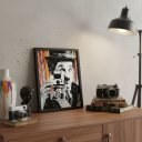 Ver imagem 2 de Quadro Pop Art Chaplin Tirando Foto 24x18cm Mold Preta
