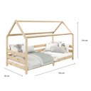 Ver imagem 5 de Cama Montessoriana Madeira Maciça Casa com Estrado Fina Natural Idimex