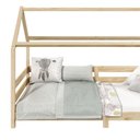 Ver imagem 2 de Cama Montessoriana Madeira Maciça Casa com Estrado Fina Natural Idimex