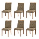 Ver imagem 1 de Kit 6 Cadeiras Decorativas Sala de Jantar Luxo Anita Facto Fendi - Mozzelar