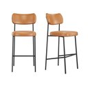 Ver imagem 1 de Conjunto 2 Banquetas Alta Stela para Cozinha Courino Whisky - Vallisa Decor