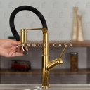 Ver imagem 2 de Torneira Para Cozinha Gourmet Misturador Monocomando Piranga Pingoo.casa - Dourado