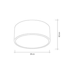 Plafon Bivolt Baloom 20cm Startec - 2