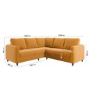 Ver imagem 2 de Sofá de Canto Orquídea 5 Lugares em Veludo CabeCasa MadeiraOriginals