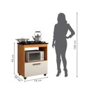 Ver imagem 3 de Balcão para Cooktop 4 Bocas 1 Porta Basculante Salvia Kaiki Móveis