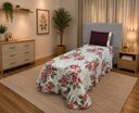 Ver imagem 2 de Kit 2 Pçs Colcha Solteiro Beleza Estampado: Amapola