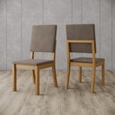 Ver imagem 1 de Conjunto de 2 Cadeiras Henn Milla Estofada S30-510 Nature/marrom Amêndoa Se