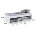 Ver imagem 4 de Cama Solteiro 82,2cm com Espaço para Armazenamento 2 Portas Cor:branco