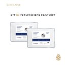 Ver imagem 2 de Kit 2 Travesseiros Camesa Ergosoft Hotel Ultra Macio 50x70cm