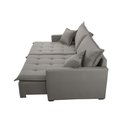 Ver imagem 4 de Sofá Cama Flora 02 Módulos de 120cm Br 15cm Meu Sofá Online B026 Veludo Prata