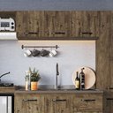 Ver imagem 1 de Armário de Cozinha Aéreo 3 Portas Light Móveis Marrom/Itaúba