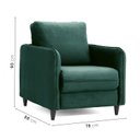 Ver imagem 3 de Poltrona em Veludo Orquídea CabeCasa MadeiraOriginals