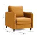 Ver imagem 2 de Poltrona em Veludo Orquídea CabeCasa MadeiraOriginals