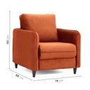 Ver imagem 3 de Poltrona em Veludo Orquídea CabeCasa MadeiraOriginals