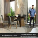 Ver imagem 3 de Conjunto Sala de Jantar Mesa Tampo de Madeira 4 Cadeiras Rustic-preto-silver Ruby Madesa