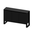 Ver imagem 2 de Aparador Balcão para Escritório 3 Portas 136cm 100% Mdf F5 Cor:preto