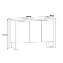 Ver imagem 3 de Aparador Balcão para Escritório 3 Portas 136cm 100% Mdf F5 Cor:preto