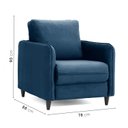 Ver imagem 3 de Poltrona em Veludo Orquídea CabeCasa MadeiraOriginals