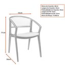 Ver imagem 3 de Cadeira para Mesa de Jantar Cyndi 53cm Madeira Maciça com Braça |linho Off White - Sallar Home