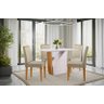 Conjunto Sala de Jantar Mesa Veneza 120x80 com 4 Cadeiras Amanda Ype/off White/veludo Nude - Nc - 2