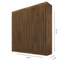Ver imagem 5 de Guarda Roupa Solteiro 4 Portas Ripadas Potente com Espelho Interno - Móveis Europa