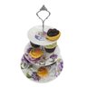 Prato Suporte Porta Doces Cup Cakes Bolos Petisco Salgados Buffet 3 Andares de Porcelana - 1