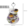 Prato Suporte Porta Doces Cup Cakes Bolos Petisco Salgados Buffet 3 Andares de Porcelana - 3