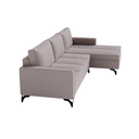 Ver imagem 3 de Sofá 3 Lugares Living Fixo Viena com Chaise 2,40m em Bouclé:champagne
