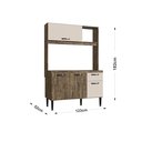 Ver imagem 3 de Cozinha Compacta 4 Portas 1 Gaveta 1 Nicho Katy  Móveis