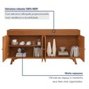 Ver imagem 7 de Buffet para Sala de Jantar 100% MDF 4 Portas 160cm Pés Madeira Maciça Madrid