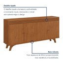 Ver imagem 5 de Buffet para Sala de Jantar 100% MDF 4 Portas 160cm Pés Madeira Maciça Madrid