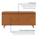 Ver imagem 6 de Buffet para Sala de Jantar 100% MDF 4 Portas 160cm Pés Madeira Maciça Madrid