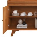Ver mais imagens de Buffet para Sala de Jantar 100% MDF 4 Portas 160cm Pés Madeira Maciça Madrid