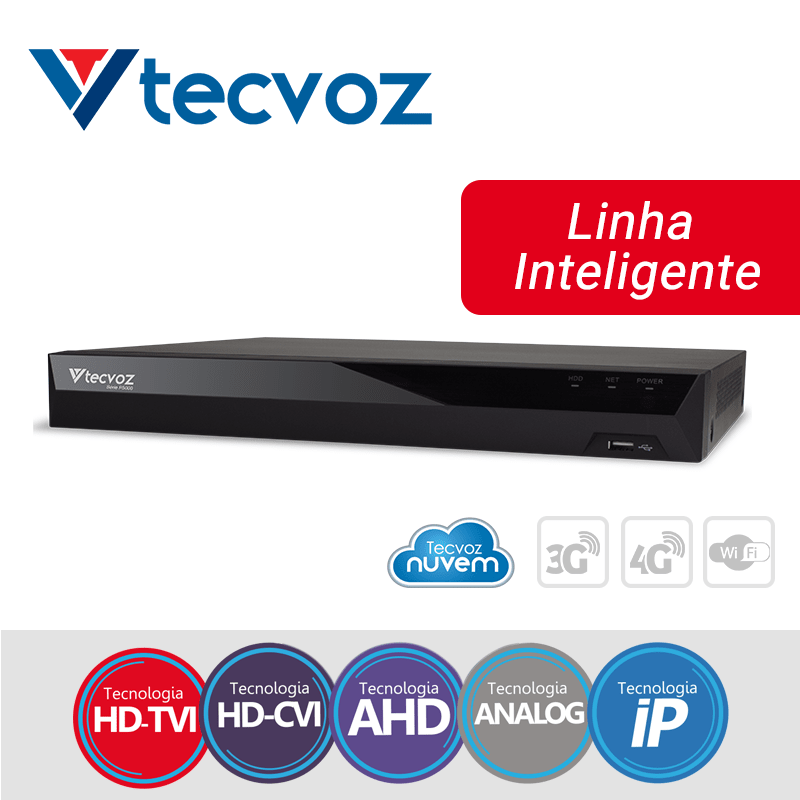 DVR Tecvoz 04 Canais Flex HD Linha Inteligente TV-P5004 - 3