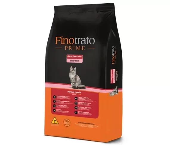 Ração Premium Especial para Gatos Castrados Linha Prime 1kg - Fino Trato - 1