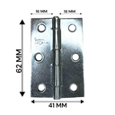 Ver imagem 3 de Dobradiça Porta Zincada Caixa 24 Peças - 2.1/2" 63mm Ferca