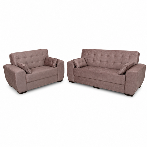 Conjunto de Sofas 2 e 3 Lugares Berlim Castor Masterflex