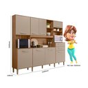 Ver imagem 4 de Cozinha Compacta Hortelã 8 Portas 2 Gavetas Ipê/fendy - Nicioli