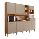 Ver imagem 1 de Cozinha Compacta Hortelã 8 Portas 2 Gavetas Ipê/fendy - Nicioli